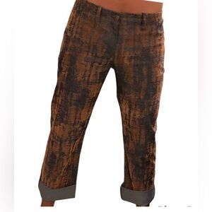 Esisto Blue and Brown Patterned Italian jeans